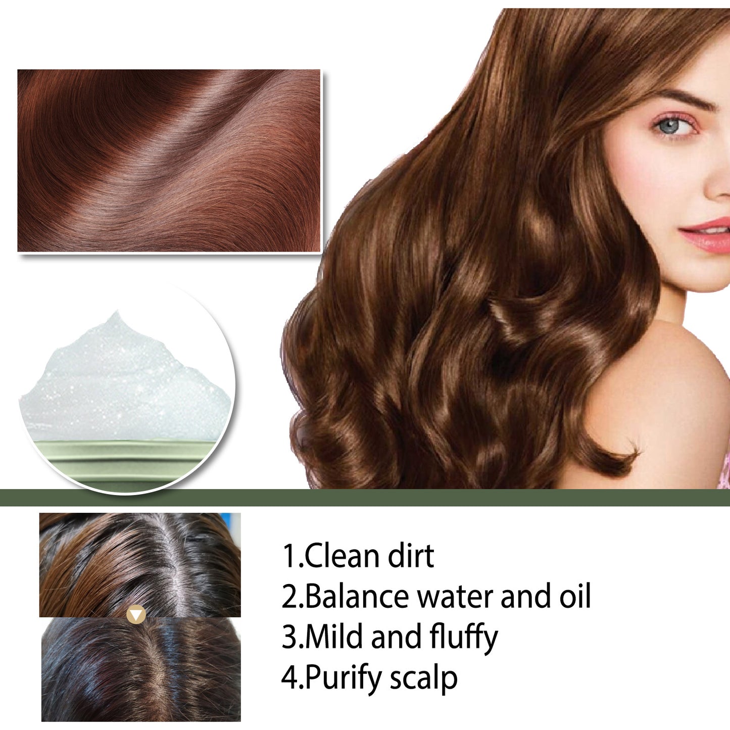 Centella Asiatica Sea Salt Shampoo Oil Dandruff Scalp Care